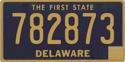 DE license plate 782873