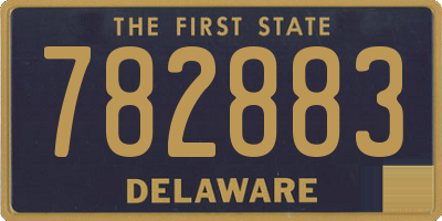 DE license plate 782883
