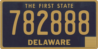 DE license plate 782888
