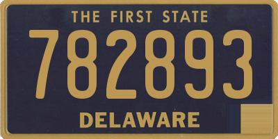 DE license plate 782893
