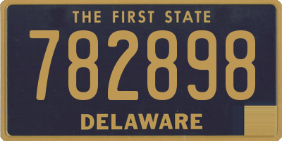 DE license plate 782898