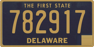 DE license plate 782917