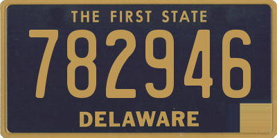 DE license plate 782946