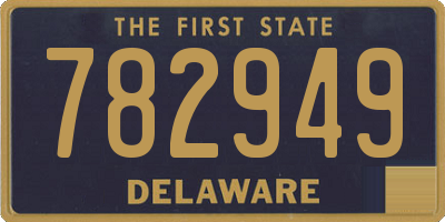 DE license plate 782949