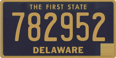 DE license plate 782952