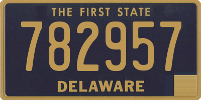 DE license plate 782957