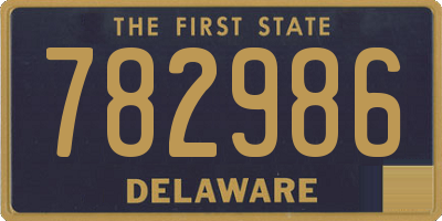 DE license plate 782986