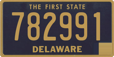 DE license plate 782991