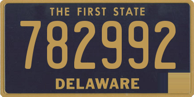 DE license plate 782992