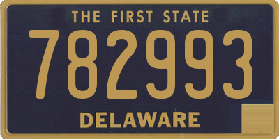 DE license plate 782993