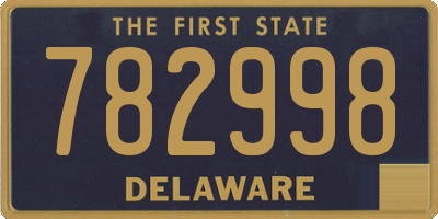 DE license plate 782998