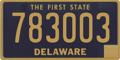 DE license plate 783003
