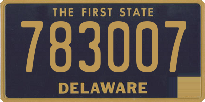 DE license plate 783007