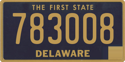 DE license plate 783008