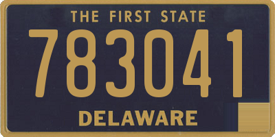 DE license plate 783041