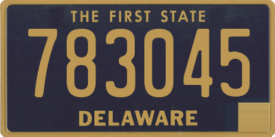 DE license plate 783045