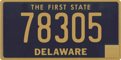 DE license plate 78305