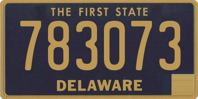 DE license plate 783073