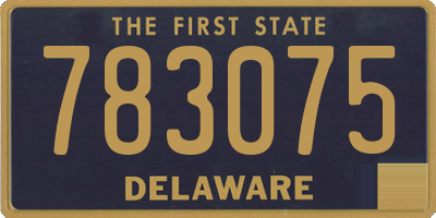 DE license plate 783075