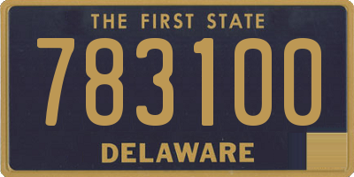 DE license plate 783100