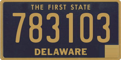 DE license plate 783103