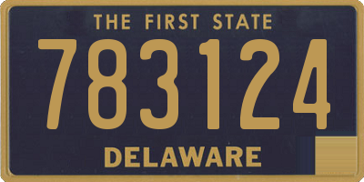 DE license plate 783124