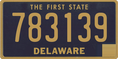 DE license plate 783139