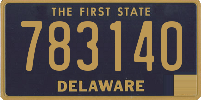 DE license plate 783140