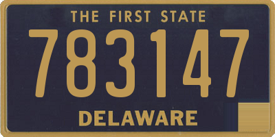 DE license plate 783147