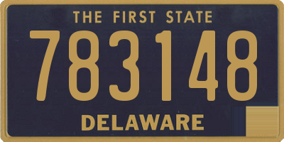 DE license plate 783148