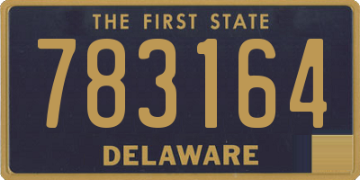 DE license plate 783164