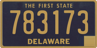 DE license plate 783173