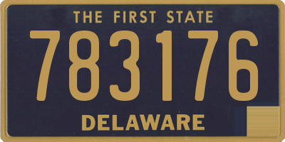 DE license plate 783176