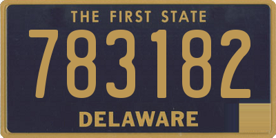 DE license plate 783182