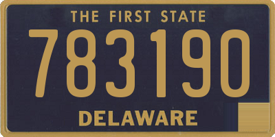 DE license plate 783190