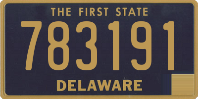 DE license plate 783191