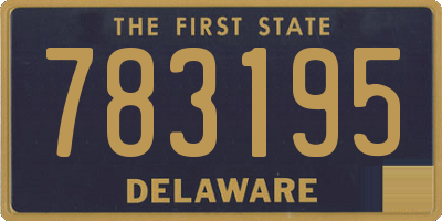 DE license plate 783195