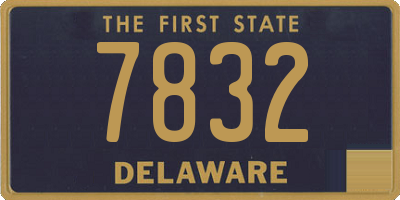 DE license plate 7832