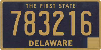 DE license plate 783216