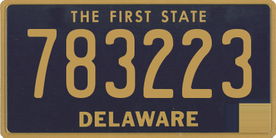 DE license plate 783223