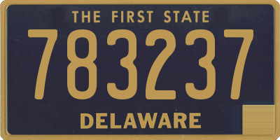 DE license plate 783237