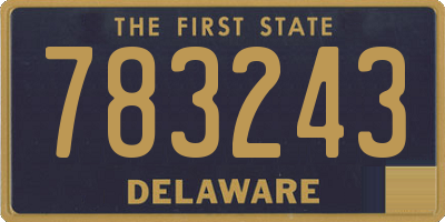 DE license plate 783243