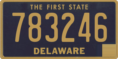DE license plate 783246