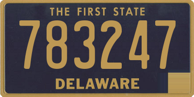 DE license plate 783247