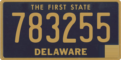DE license plate 783255