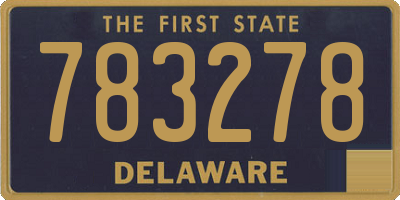 DE license plate 783278