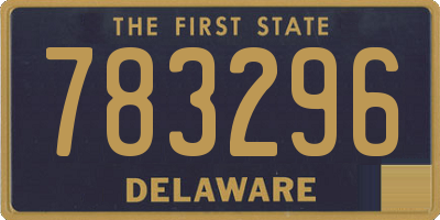 DE license plate 783296