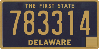 DE license plate 783314