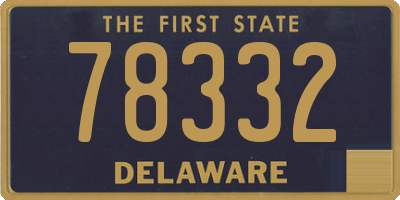 DE license plate 78332