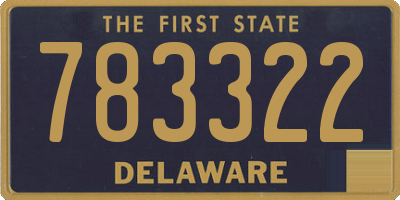 DE license plate 783322
